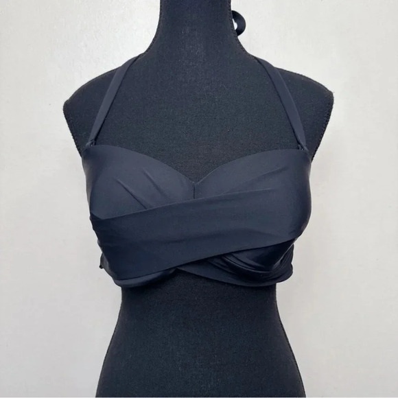 Knix Womens Large Riviera Wrap Bikini Top In Black - Picture 5 of 10